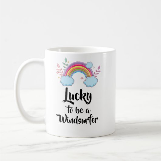 Glück für eine Windsurfer-Tasse Kaffeetasse (Links)