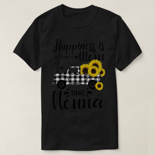 Glück für Frauen ist eine Mama und Nonna Sonnenblu T-Shirt (Design vorne)