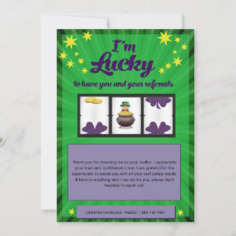 Glück für Ihren Karteninhaber für Referenzen Einladung