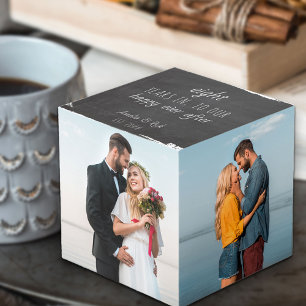 Glück für immer nach Hochzeitstag Jubiläum Slate 4 Würfel