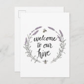 Glück für Zuhause-Worte II | Willkommen in unserem Postkarte (Vorne/Hinten)