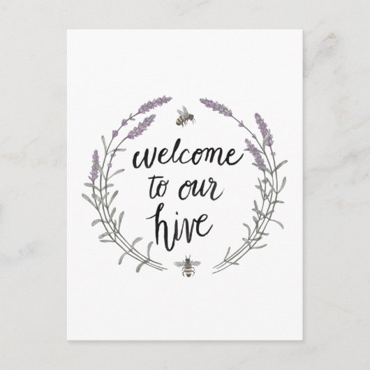 Glück für Zuhause-Worte II | Willkommen in unserem Postkarte (Vorderseite)