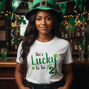 Glück gehabt, dass Patrick's Day Kind Geburtstag E T-Shirt