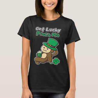 Glück gehabt Drück mich Glück Kleeblatt St. Patric T-Shirt