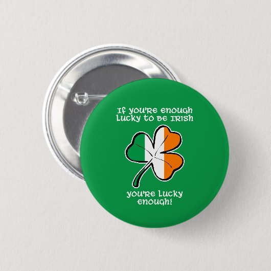 Glück gehabt, Ire zu sein Button (Vorne & Hinten)