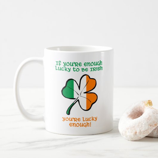 Glück gehabt, Ire zu sein Kaffeetasse (Mit Donut)