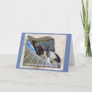 Glück gehört einer Katzen-Geburtstagskarte Karte