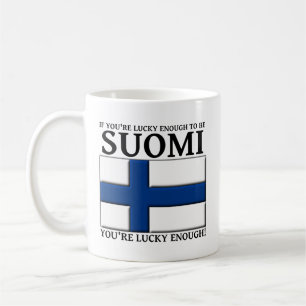 Glück genug, um Suomi finnische Tasse zu sein