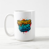 Glück gewinnt Graffiti-Design Kaffeetasse (Links)