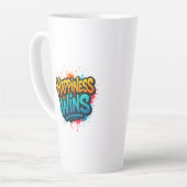 Glück gewinnt Graffiti-Design Milchtasse (Linke Ecke)