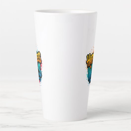 Glück gewinnt Graffiti-Design Milchtasse (Vorderseite)