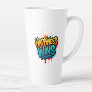 Glück gewinnt Graffiti-Design Milchtasse