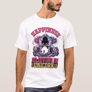 Glück Glaubendes Einhorn Kosmisches Portal Sterne T-Shirt