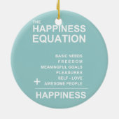 Glück-Gleichung Keramikornament (Hinten)