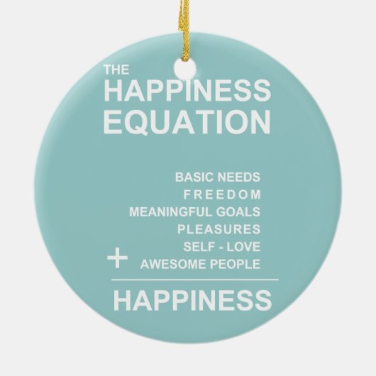 Glück-Gleichung Keramikornament (Hinten)