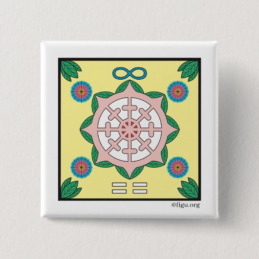 Glück/Glückssymbol sein Button (Vorderseite)