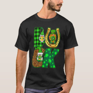 Glück Gnomen Leprechaun Kleeblatt Pferd Hufeisen S T-Shirt