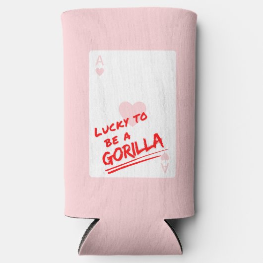 Glück, Gorilla zu sein Selters Dosenkühler (Vorderseite)