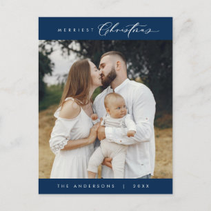 Glück Gruß frohe Weihnachten Familie Foto Postkarte