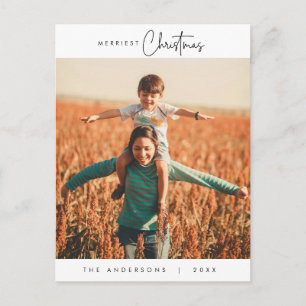 Glück Gruß frohe Weihnachten Familie Foto Postkarte