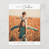 Glück Gruß frohe Weihnachten Familie Foto Postkarte (Vorderseite)