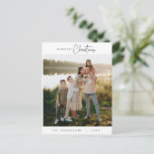 Glück Gruß frohe Weihnachten Familie Foto Postkarte (Stehend Vorderseite)