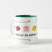 Glück haben nur die anderen zweifarbige tasse (Vorderseite Links)