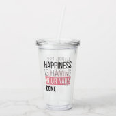 Glück hat Ihre getanen Nägel Acryltrinkbecher (Rückseite)