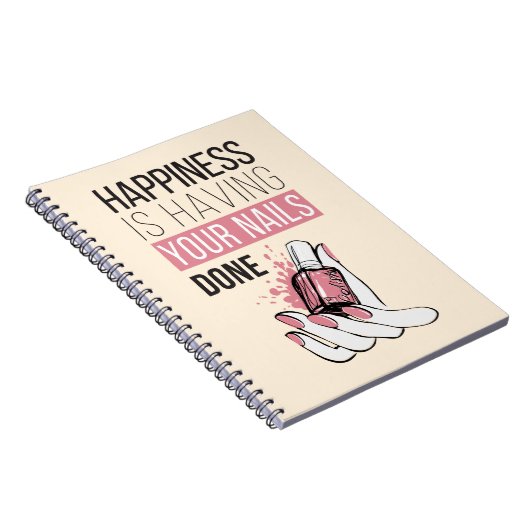 Glück hat Ihre getanen Nägel Notizblock (Rechte Seite)