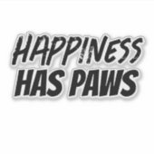 Glück hat Paws Aufkleber (Vorderseite)
