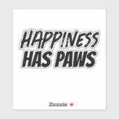 Glück hat Paws Aufkleber (Blatt)