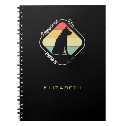 Glück hat Paws-Design Notizblock (Vorderseite)