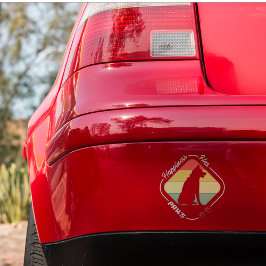 Glück hat Paws-Design Quadratischer Aufkleber