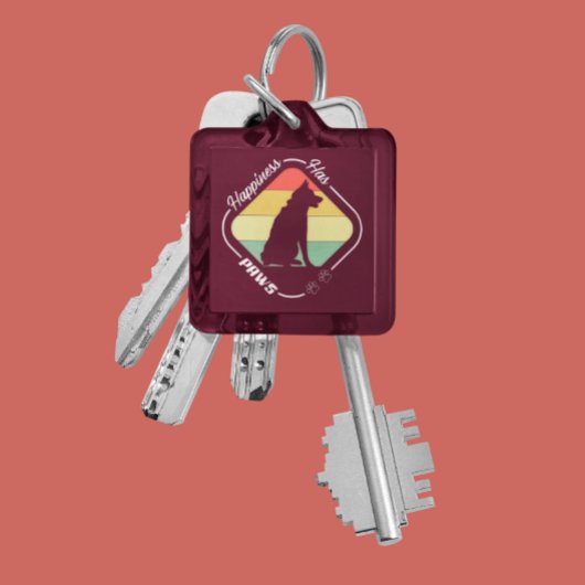 Glück hat Paws-Design Schlüsselanhänger