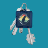 Glück hat Paws-Design Schlüsselanhänger