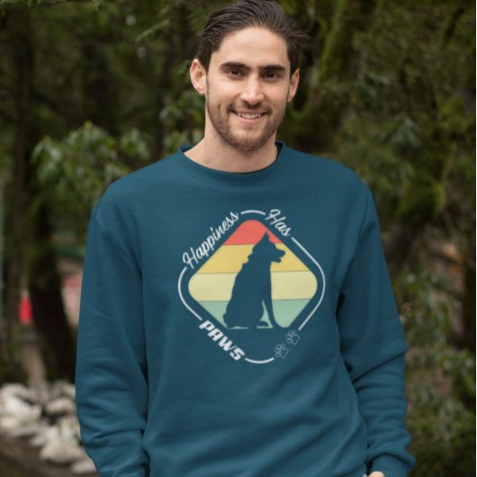 Glück hat Paws-Design Sweatshirt