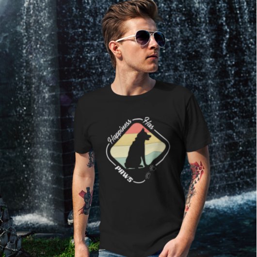 Glück hat Paws-Design T-Shirt