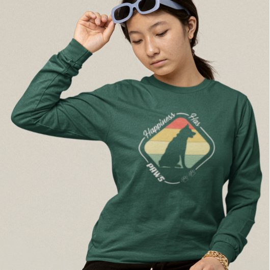 Glück hat Paws-Design T-Shirt