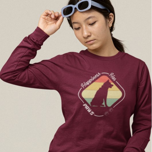 Glück hat Paws-Design T-Shirt