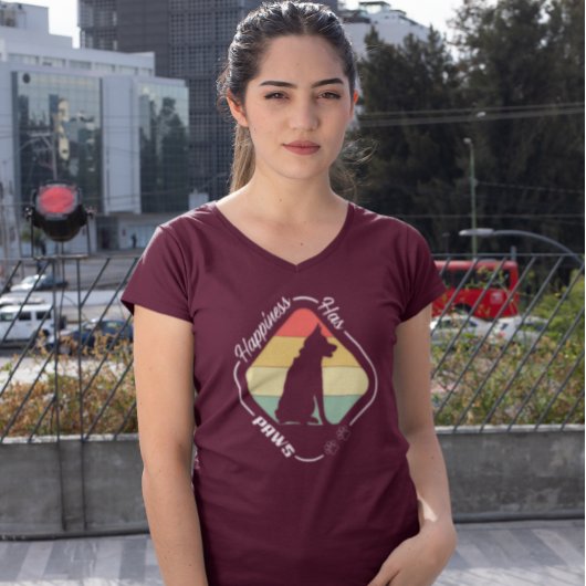 Glück hat Paws-Design T-Shirt