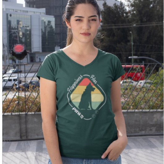 Glück hat Paws-Design T-Shirt