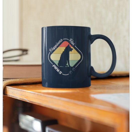 Glück hat Paws-Design Zweifarbige Tasse