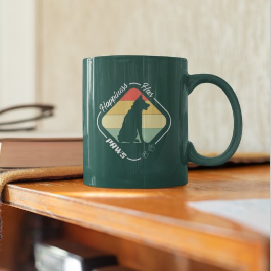 Glück hat Paws-Design Zweifarbige Tasse