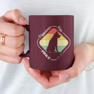 Glück hat Paws-Design Zweifarbige Tasse