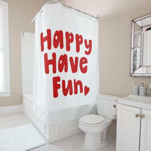Glück hat Spaß Duschvorhang (Beispiel)