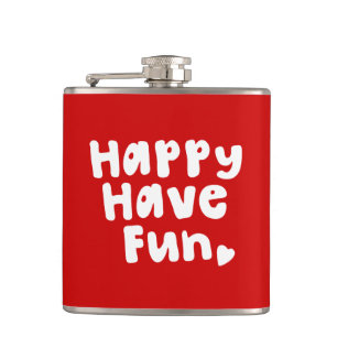 Glück hat Spaß Flachmann