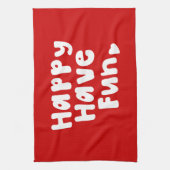 Glück hat Spaß Geschirrtuch (Vertikal)