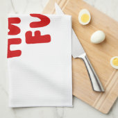 Glück hat Spaß Geschirrtuch (Viertel Falte)