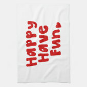 Glück hat Spaß Geschirrtuch (Vertikal)