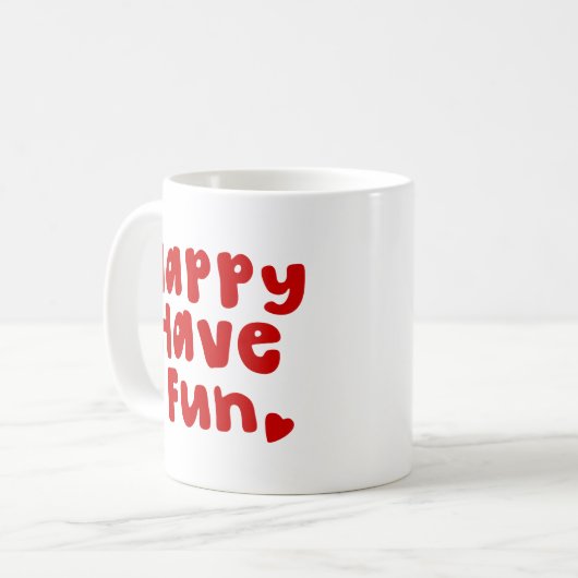 Glück hat Spaß Kaffeetasse (Vorderseite Links)